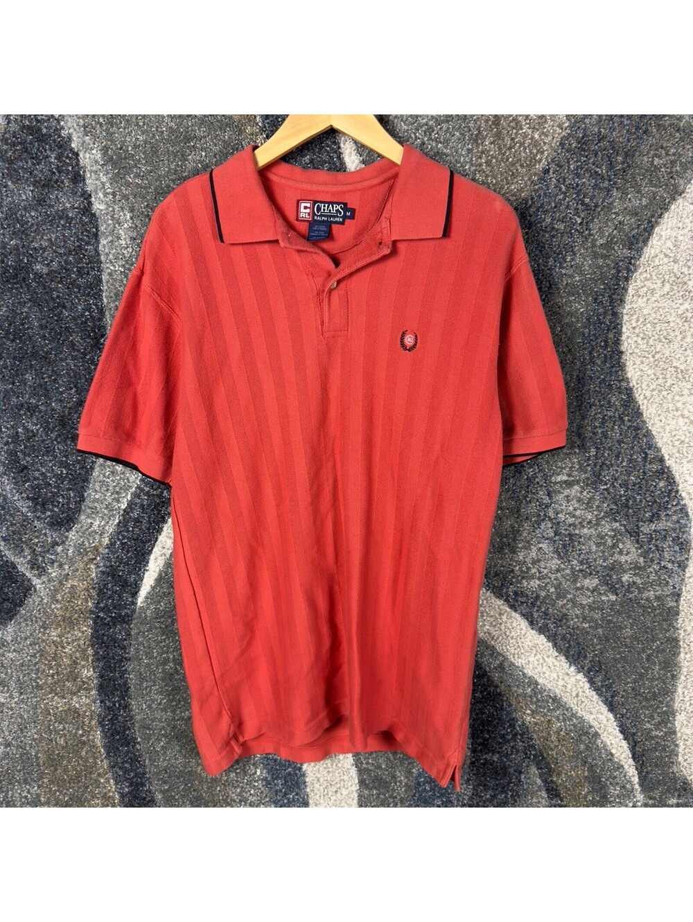 Vintage Chaps Ralph Lauren Polo Mens M Red Shadow Stripe